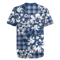 Hibiscus Pakala Cobalt Blue Royal Rugby Jersey Tropical Floral Stylized - Polynesian Pride