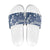 Hibiscus Pakala Cobalt Blue Royal Slide Sandals Tropical Floral Stylized - Polynesian Pride