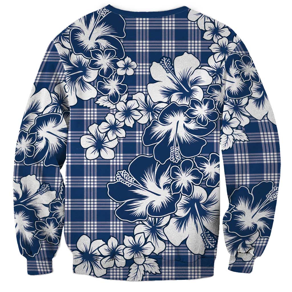 Hibiscus Pakala Cobalt Blue Royal Sweatshirt Tropical Floral Stylized LT01 - Polynesian Pride