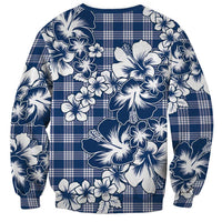 Hibiscus Pakala Cobalt Blue Royal Sweatshirt Tropical Floral Stylized LT01 - Polynesian Pride