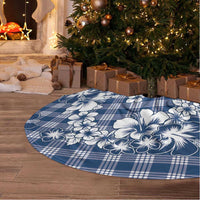 Hibiscus Pakala Cobalt Blue Royal Tree Skirt Tropical Floral Stylized LT01 - Polynesian Pride