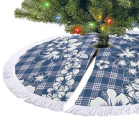 Hibiscus Pakala Cobalt Blue Royal Tree Skirt Tropical Floral Stylized LT01 - Polynesian Pride
