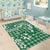 Hibiscus Pakala Emerald Green Area Rug Tropical Floral Stylized - Polynesian Pride