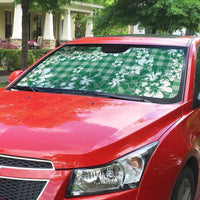 Hibiscus Pakala Emerald Green Auto Sun Shade Tropical Floral Stylized - Polynesian Pride
