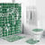 Hibiscus Pakala Emerald Green Bathroom Set Tropical Floral Stylized - Polynesian Pride