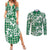 Hibiscus Pakala Emerald Green Couples Matching Summer Maxi Dress and Long Sleeve Button Shirt Tropical Floral Stylized - Polynesian Pride