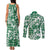 Hibiscus Pakala Emerald Green Couples Matching Tank Maxi Dress and Long Sleeve Button Shirt Tropical Floral Stylized - Polynesian Pride