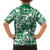 Hibiscus Pakala Emerald Green Family Matching Off Shoulder Maxi Dress and Hawaiian Shirt Tropical Floral Stylized - Polynesian Pride
