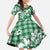Hibiscus Pakala Emerald Green Family Matching Off Shoulder Maxi Dress and Hawaiian Shirt Tropical Floral Stylized - Polynesian Pride