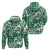Hibiscus Pakala Emerald Green Hoodie Tropical Floral Stylized - Polynesian Pride