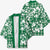 Hibiscus Pakala Emerald Green Kimono Tropical Floral Stylized - Polynesian Pride