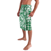 Hibiscus Pakala Emerald Green Lavalava Tropical Floral Stylized - Polynesian Pride