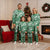 Hibiscus Pakala Emerald Green Christmas Pajama Set Tropical Floral Stylized - Polynesian Pride