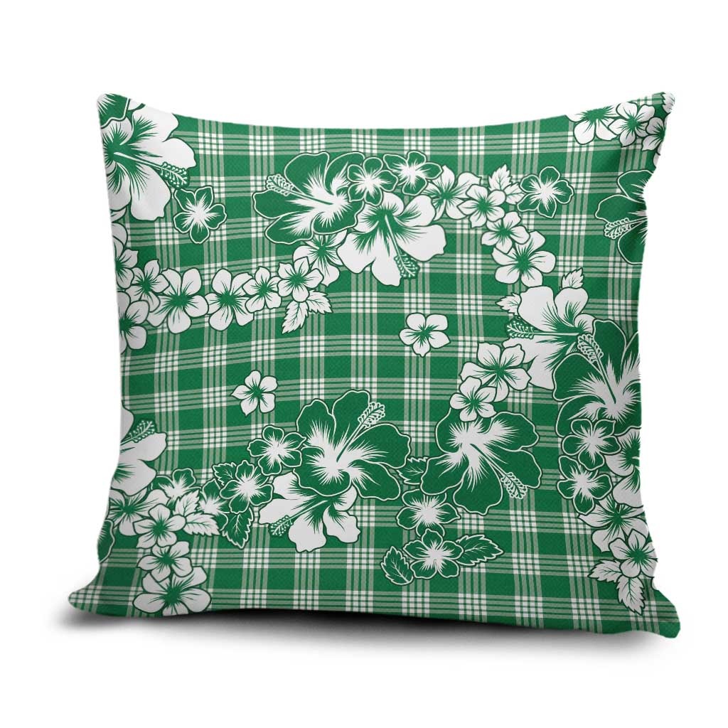 Hibiscus Pakala Emerald Green Pillow Cover Tropical Floral Stylized - Polynesian Pride