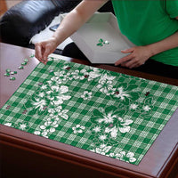 Hibiscus Pakala Emerald Green Puzzle Tropical Floral Stylized - Polynesian Pride