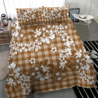 Hibiscus Pakala Bronze Brown Bedding Set Tropical Floral Stylized - Polynesian Pride