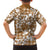 Hibiscus Pakala Bronze Brown Family Matching Long Sleeve Bodycon Dress and Hawaiian Shirt Tropical Floral Stylized - Polynesian Pride