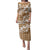 Hibiscus Pakala Bronze Brown Family Matching Puletasi and Hawaiian Shirt Tropical Floral Stylized - Polynesian Pride