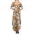 Hibiscus Pakala Bronze Brown Family Matching Summer Maxi Dress and Hawaiian Shirt Tropical Floral Stylized - Polynesian Pride