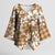 Hibiscus Pakala Bronze Brown Kimono Sleeve Blouse Tropical Floral Stylized - Polynesian Pride