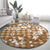 Hibiscus Pakala Bronze Brown Round Carpet Tropical Floral Stylized - Polynesian Pride