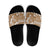 Hibiscus Pakala Bronze Brown Slide Sandals Tropical Floral Stylized - Polynesian Pride