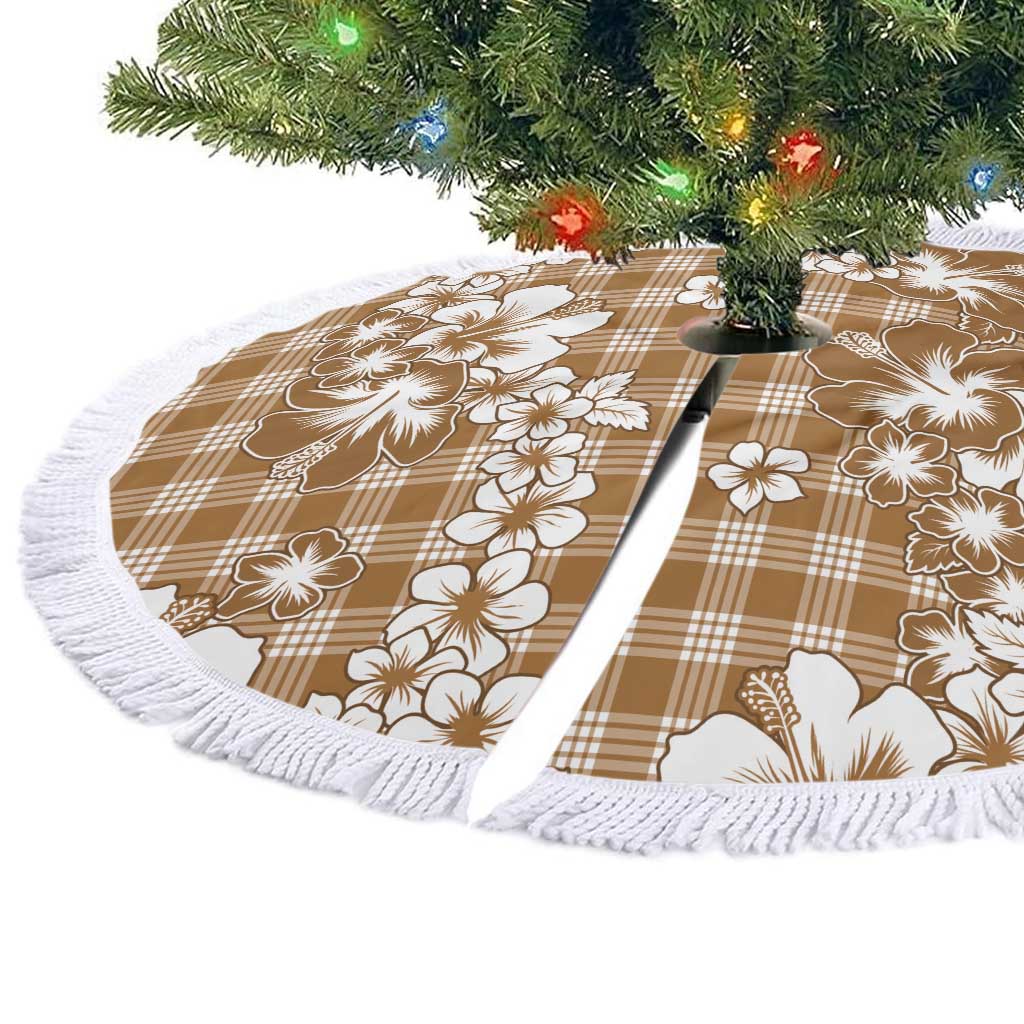 Hibiscus Pakala Bronze Brown Tree Skirt Tropical Floral Stylized LT01 - Polynesian Pride