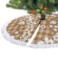 Hibiscus Pakala Bronze Brown Tree Skirt Tropical Floral Stylized LT01 - Polynesian Pride