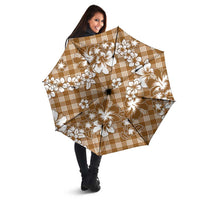 Hibiscus Pakala Bronze Brown Umbrella Tropical Floral Stylized - Polynesian Pride