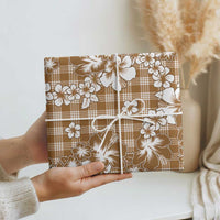 Hibiscus Pakala Bronze Brown Wrapping Paper Tropical Floral Stylized LT01 - Polynesian Pride
