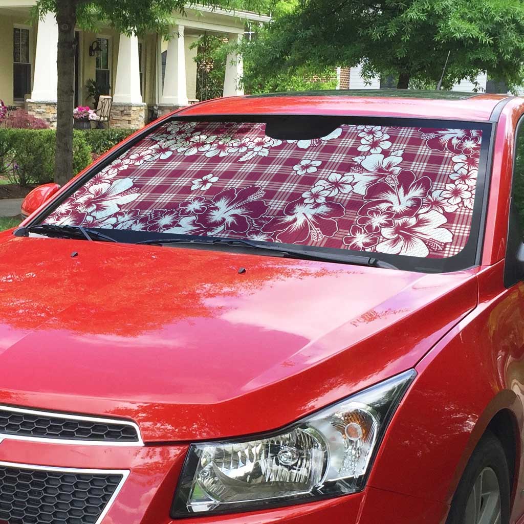 Hibiscus Pakala Royal Magenta Auto Sun Shade Tropical Floral Stylized - Polynesian Pride