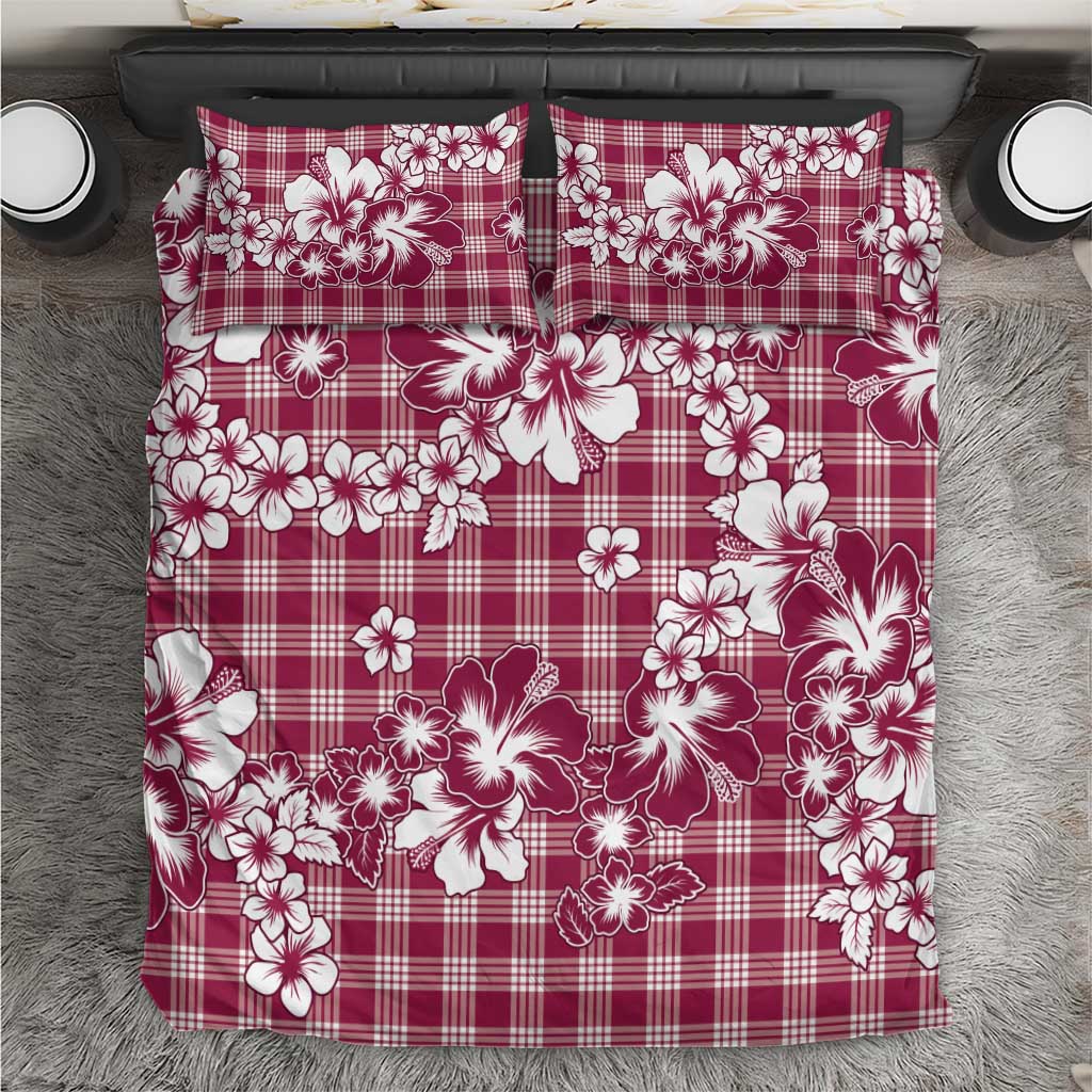 Hibiscus Pakala Royal Magenta Bedding Set Tropical Floral Stylized - Polynesian Pride