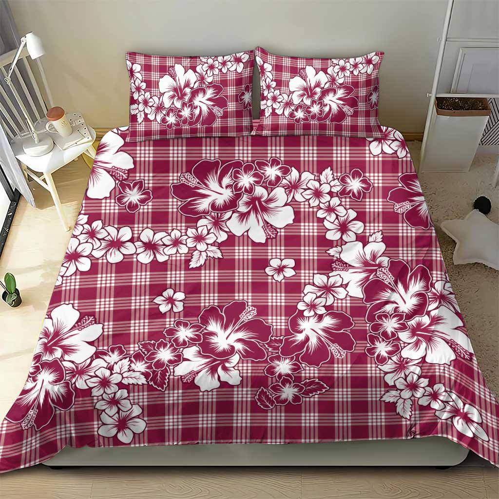 Hibiscus Pakala Royal Magenta Bedding Set Tropical Floral Stylized - Polynesian Pride