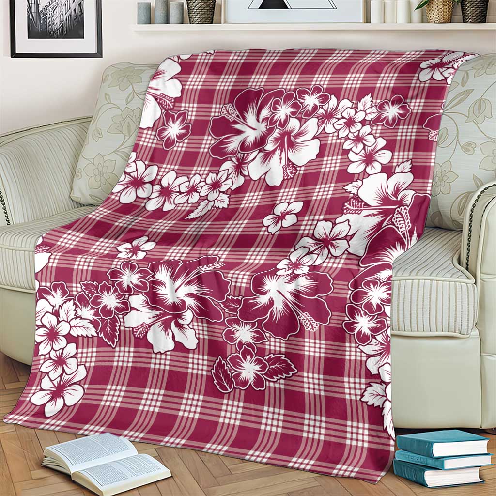 Hibiscus Pakala Royal Magenta Blanket Tropical Floral Stylized - Polynesian Pride
