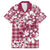 Hibiscus Pakala Royal Magenta Family Matching Long Sleeve Bodycon Dress and Hawaiian Shirt Tropical Floral Stylized - Polynesian Pride