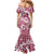 Hibiscus Pakala Royal Magenta Family Matching Mermaid Dress and Hawaiian Shirt Tropical Floral Stylized - Polynesian Pride