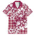 Hibiscus Pakala Royal Magenta Family Matching Off The Shoulder Long Sleeve Dress and Hawaiian Shirt Tropical Floral Stylized - Polynesian Pride