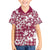 Hibiscus Pakala Royal Magenta Family Matching Off The Shoulder Long Sleeve Dress and Hawaiian Shirt Tropical Floral Stylized - Polynesian Pride