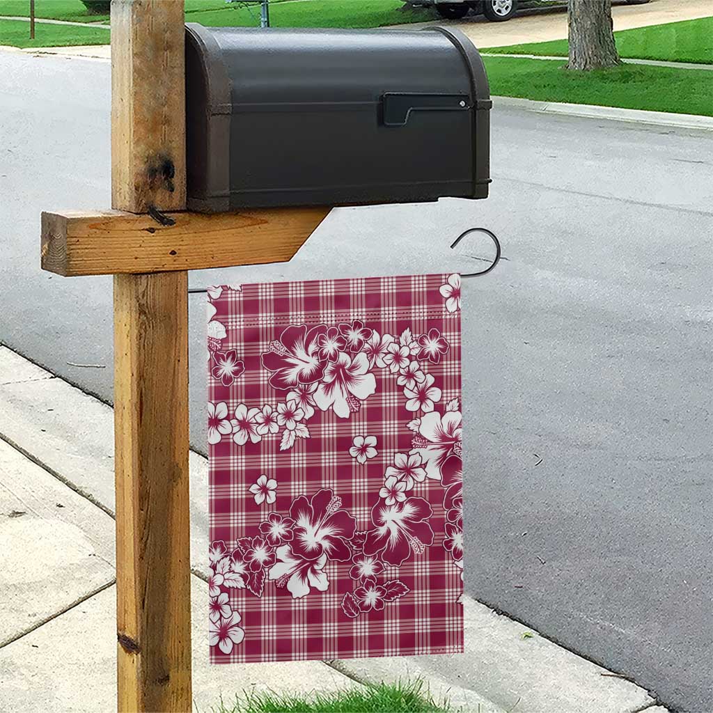 Hibiscus Pakala Royal Magenta Garden Flag Tropical Floral Stylized - Polynesian Pride