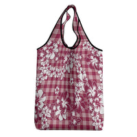 Hibiscus Pakala Royal Magenta Grocery Bag Tropical Floral Stylized - Polynesian Pride
