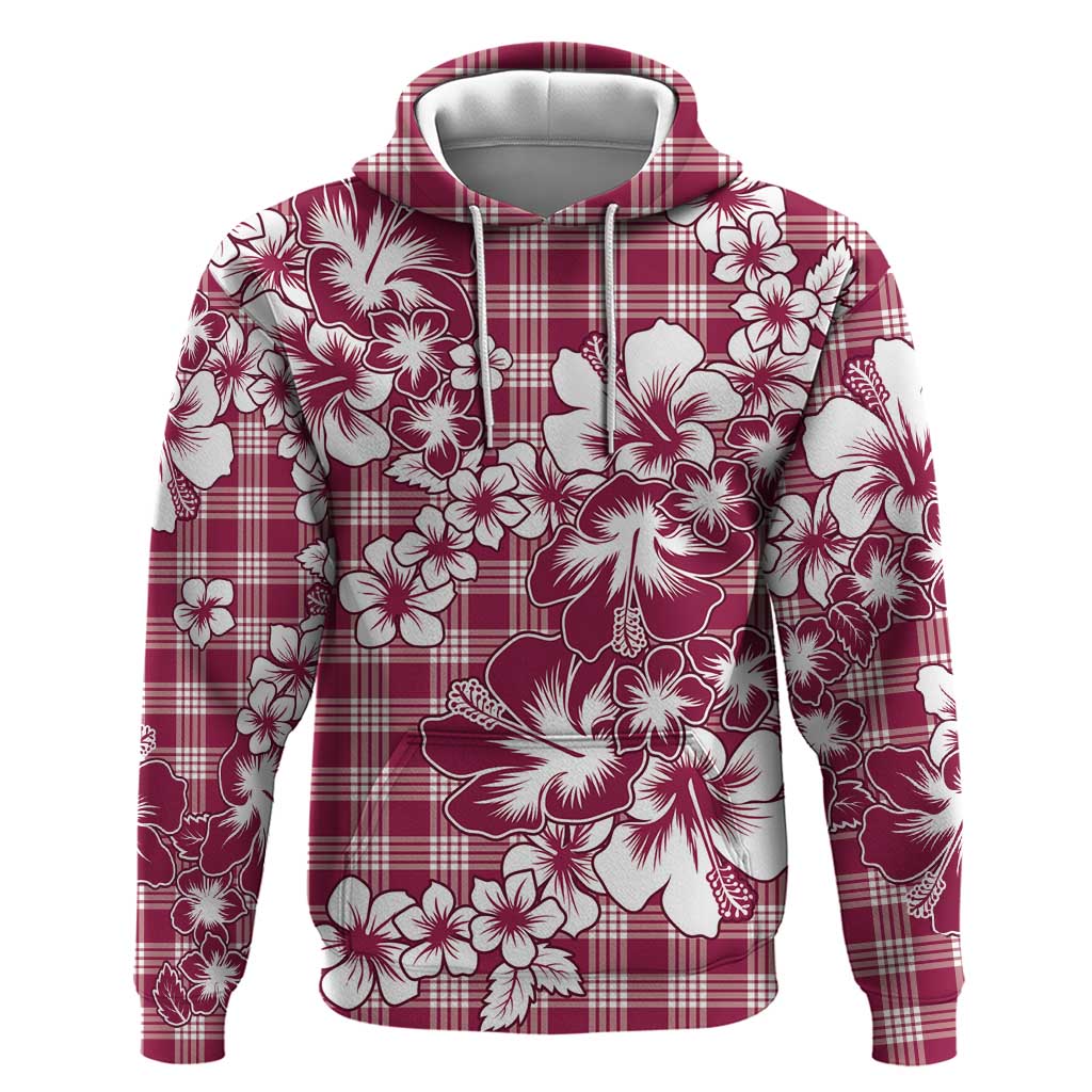 Hibiscus Pakala Royal Magenta Hoodie Tropical Floral Stylized - Polynesian Pride