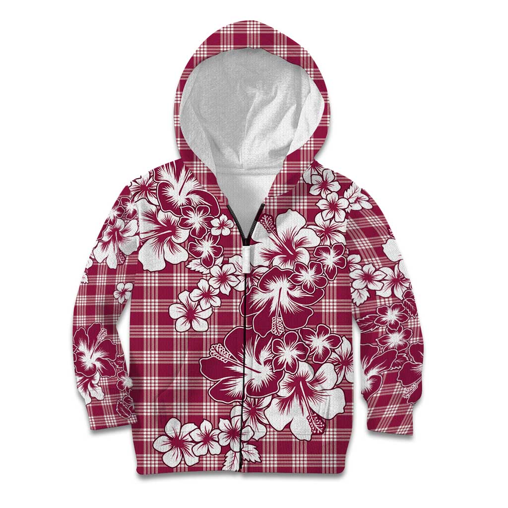 Hibiscus Pakala Royal Magenta Kid Hoodie Tropical Floral Stylized - Polynesian Pride