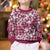 Hibiscus Pakala Royal Magenta Kid Ugly Christmas Sweater Tropical Floral Stylized - Polynesian Pride