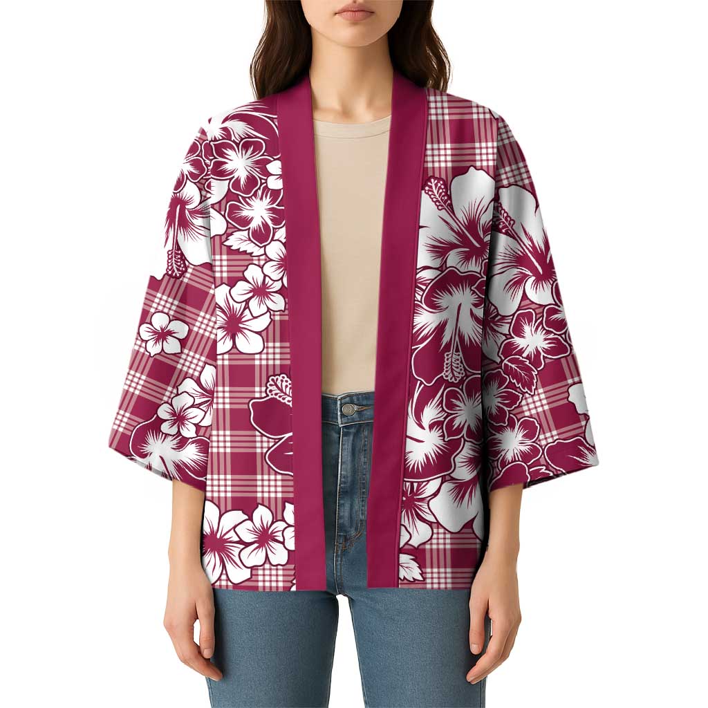 Hibiscus Pakala Royal Magenta Kimono Tropical Floral Stylized - Polynesian Pride