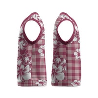 Hibiscus Pakala Royal Magenta Christmas Knitted V-Neck Vest Tropical Floral Stylized LT01 - Polynesian Pride