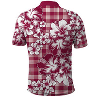 Hibiscus Pakala Royal Magenta Polo Shirt Tropical Floral Stylized - Polynesian Pride