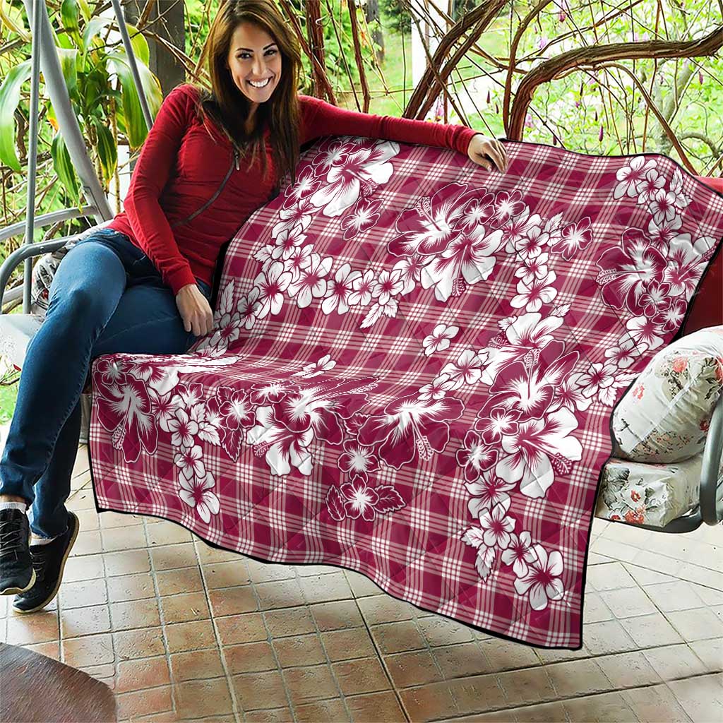 Hibiscus Pakala Royal Magenta Quilt Tropical Floral Stylized - Polynesian Pride