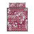 Hibiscus Pakala Royal Magenta Quilt Bed Set Tropical Floral Stylized - Polynesian Pride