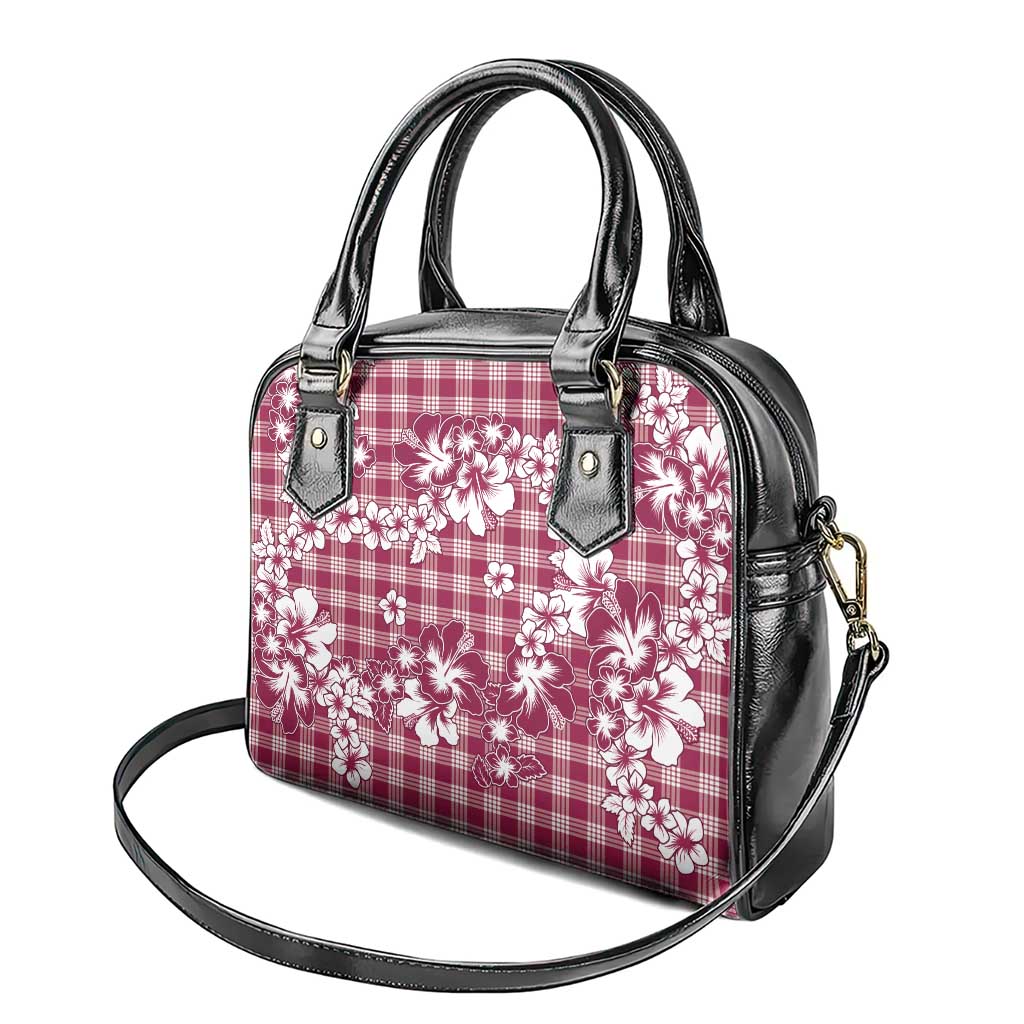 Hibiscus Pakala Royal Magenta Shoulder Handbag Tropical Floral Stylized - Polynesian Pride