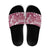 Hibiscus Pakala Royal Magenta Slide Sandals Tropical Floral Stylized - Polynesian Pride